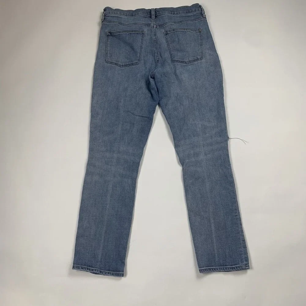 J Crew Jeans 28 Straight Leg Destroyed Distressed Medium Wash Women’s
